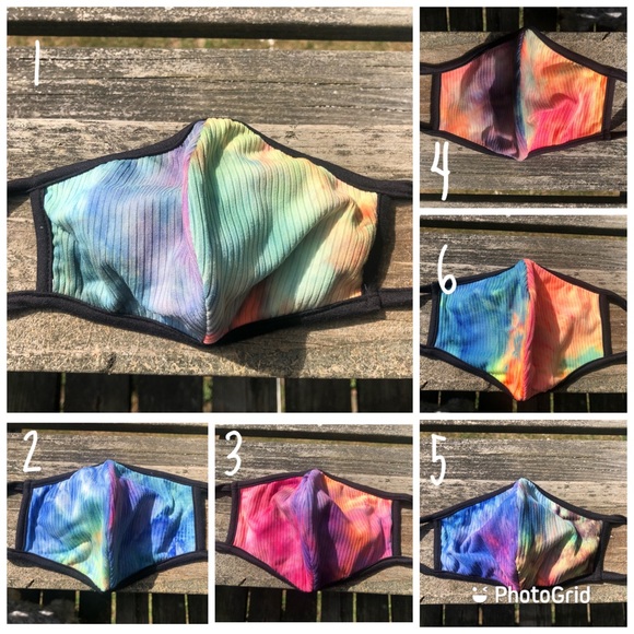 Ribbed Tie Dye Mask - Picture 9 of 9